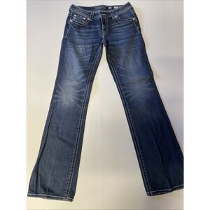 Miss Me JP5853B2 Boot Women 5 Pocket Embroidered Jeans Size 30